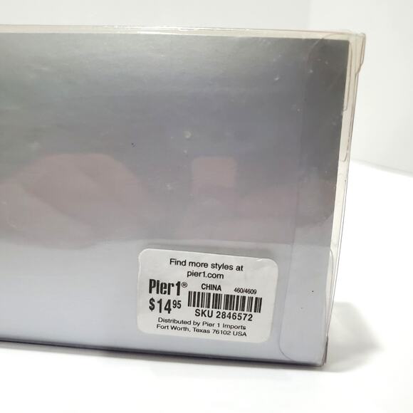 Pier 1 Imports Set of 4 Silver Christmas Tree Place Card Holders w/ Cards NEW - Picture 3 of 8